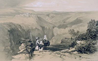 Ansichten von Rom und seiner Umgebung: Blick auf Collepardo